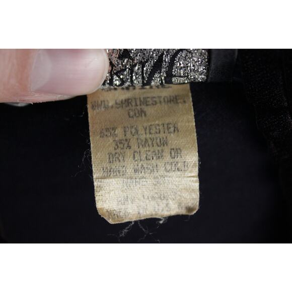 Shrine of Hollywood The Count Ruffle Shirt Men's L Black Pearl Snap Goth - Picture 8 of 10